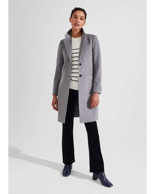 Hobbs Gray Petite Tilda Wool Coat