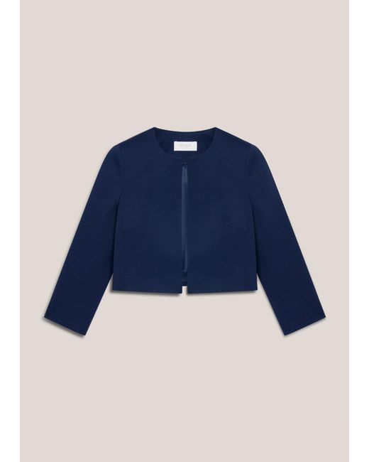 Hobbs Blue Elize Textured Jacket