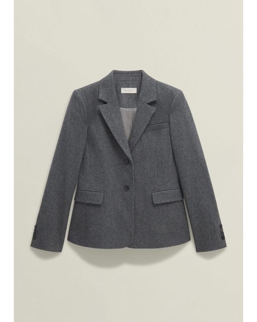 Hobbs Blue Elsie Wool Blend Jacket