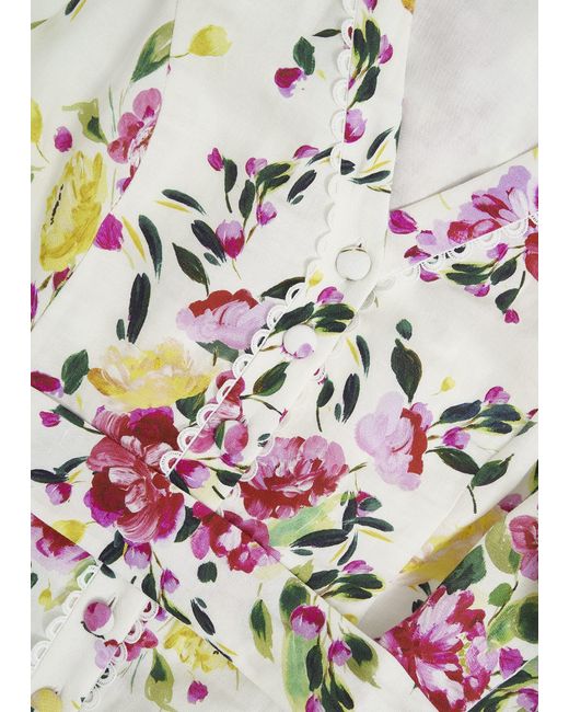 Hobbs Natural Taylor Linen Dress