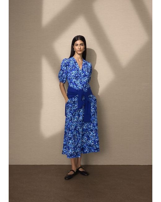 Hobbs Blue Sidonie Dress