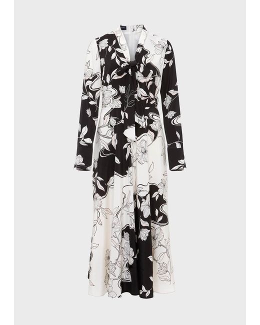Hobbs White Isadora Silk Dress