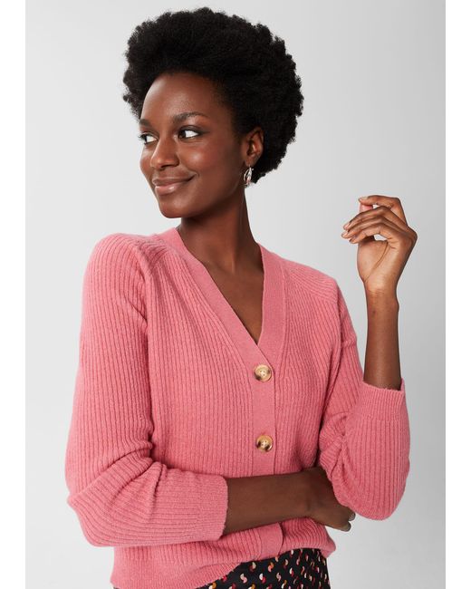 Hobbs pink cardigan hotsell
