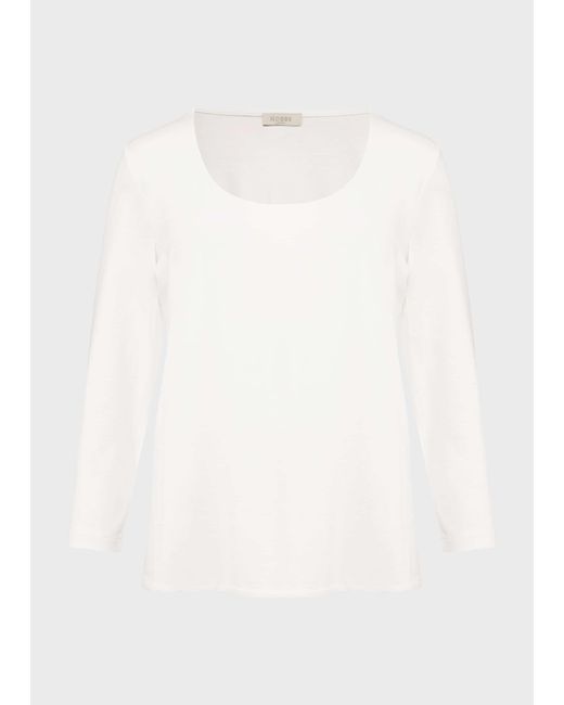 Hobbs White Daisy Double Fronted Top