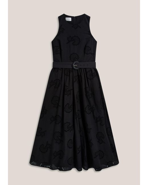 Hobbs Natural Attingham Broderie Midi Dress