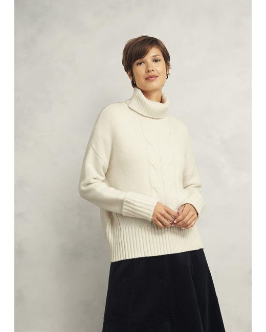 Hobbs Natural Cable Knit Wool Alpaca Jumper