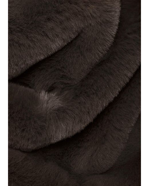 Hobbs Black Gabby Faux Fur Coat
