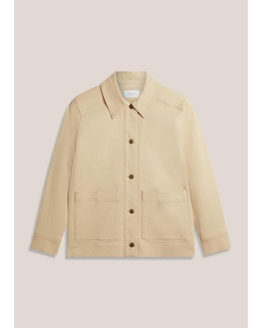 Hobbs Natural Briony Cotton Denim Jacket