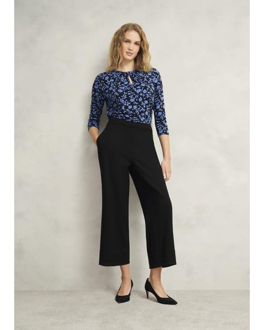 Hobbs Blue Dina Crop Trousers