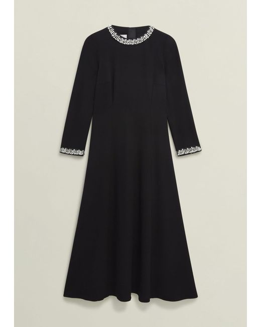 Hobbs Multicolor Eugenie Trim Detail Dress