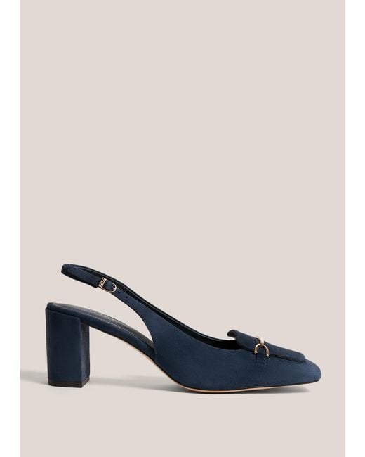 Hobbs Blue Jaida Slingback Shoes