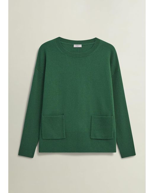 Hobbs Green Devora Jumper With Cashmere