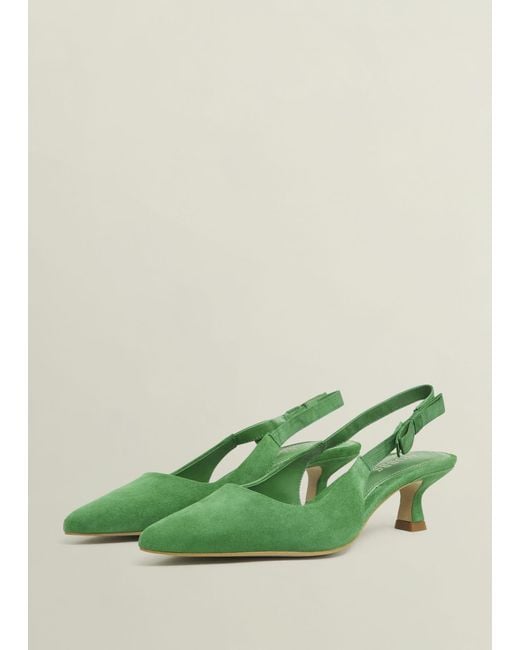 Hobbs Green Safia Suede Slingbacks