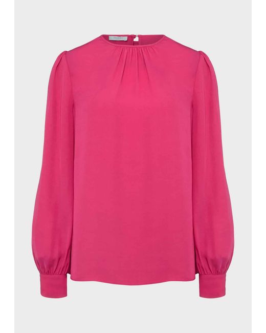 Hobbs Pink Rosalyn Blouse