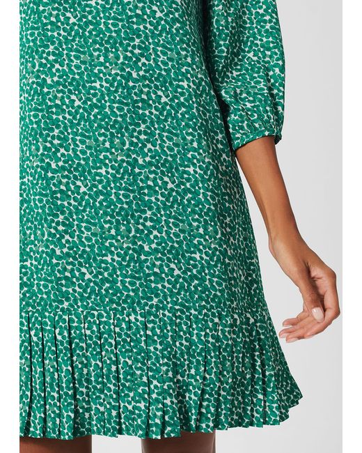 Hobbs Liana Spot A Line Dress in Green Lyst Australia