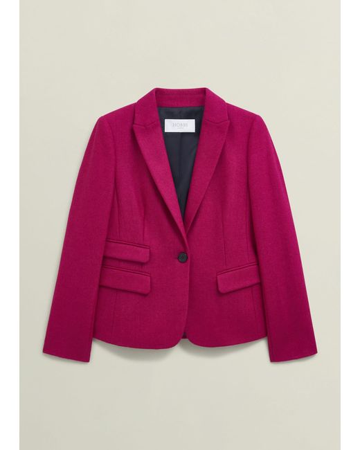 Hobbs Pink Clare Wool Jacket