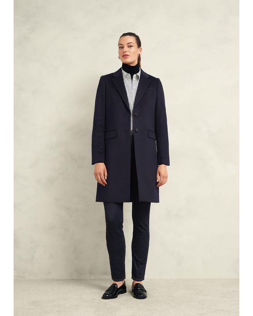 Hobbs Blue Cavendish Wool Coat