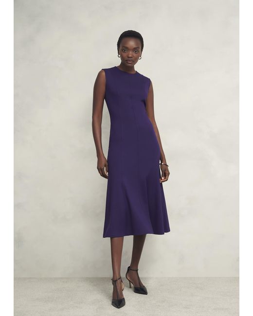 Hobbs Blue Davina Ponte Dress