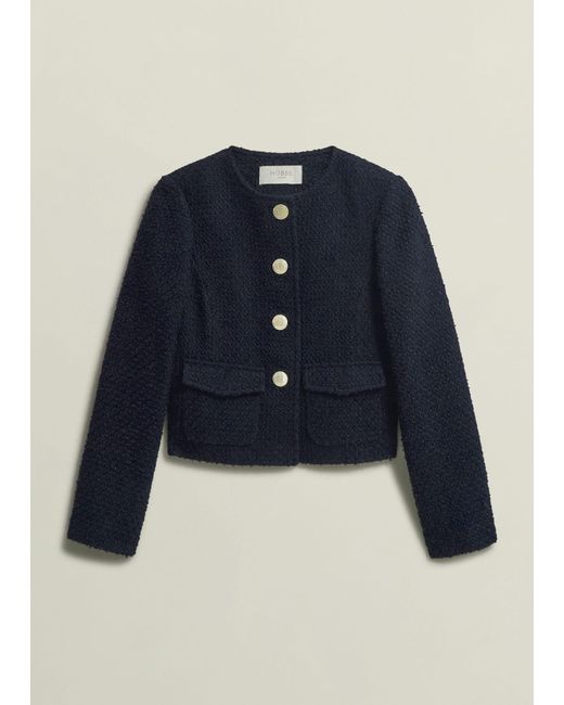Hobbs Blue Marie Jacket With Wool