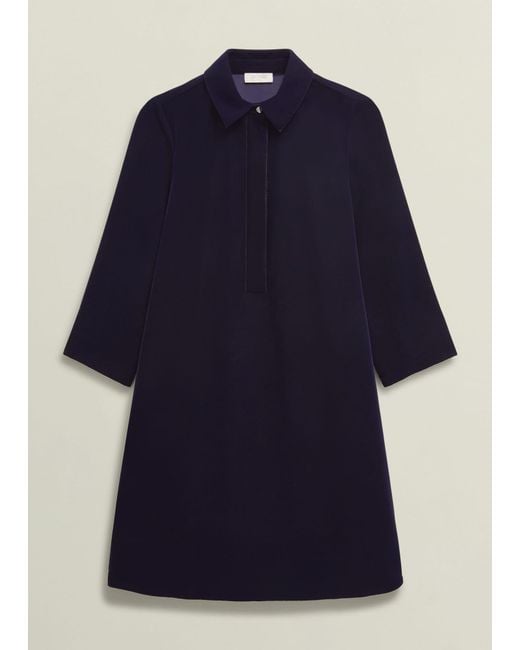 Hobbs Blue Velvet Marciella Dress