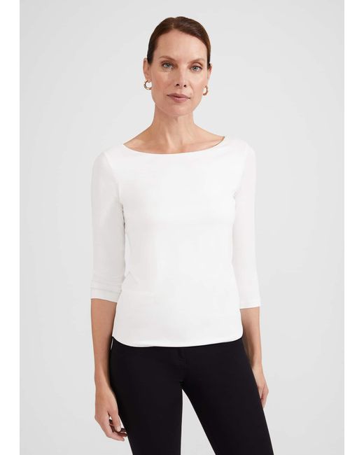 Hobbs White Sonya Plain Top