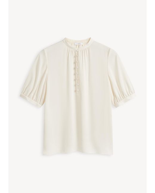 Hobbs White Butter Cream Azalea Blouse