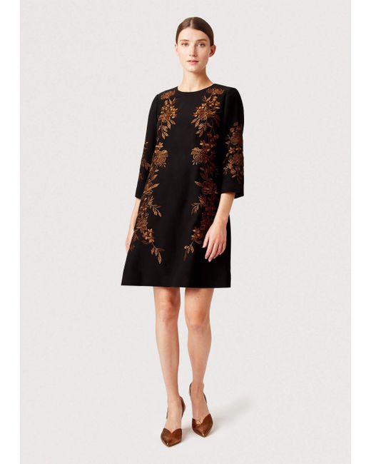 Hobbs Synthetic Lynn Embroidered Floral Dress in Black Orange (Black) Save 44 Lyst
