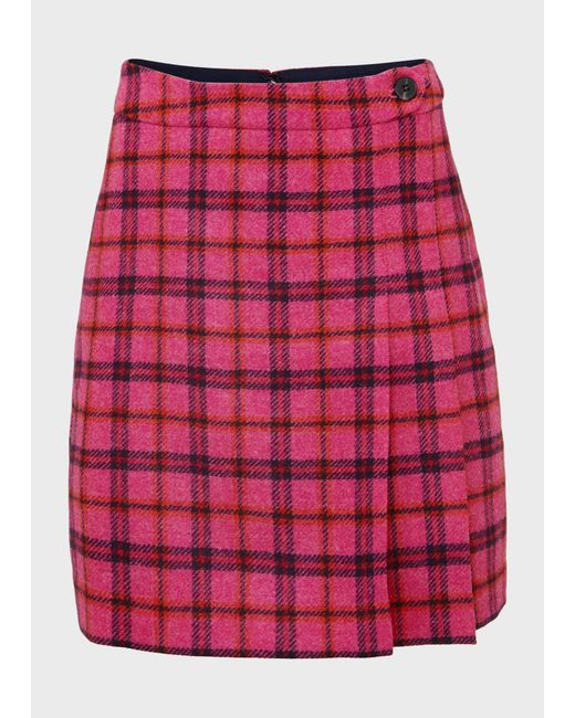 Hobbs Red Leah Wool Skirt