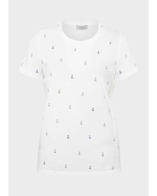 Hobbs White Pixie Cotton Printed T-shirt