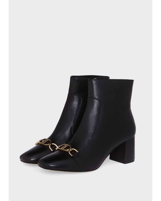 Hobbs Black Rosella Trim Ankle Boots
