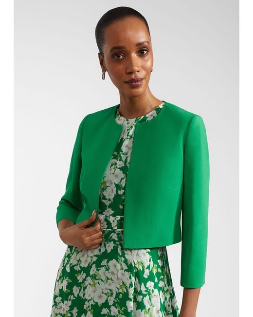 Hobbs Green Elize Crepe Jacket