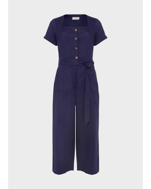 Hobbs Blue Jazlyn Linen Jumpsuit