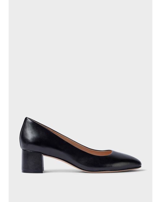 Hobbs Black Abbey Leather Court Shoes