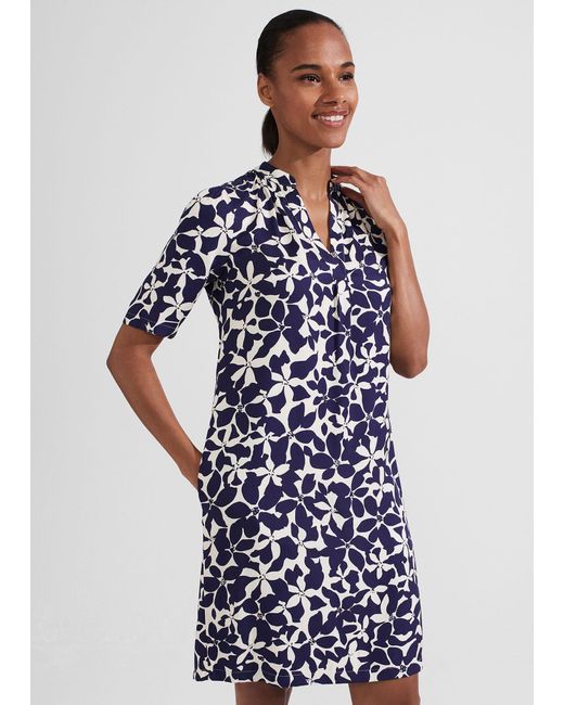 Hobbs Lucille Tunic Dress in Blue Lyst Australia
