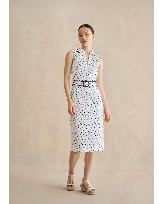 Hobbs Natural Nancy Spot Shift Dress