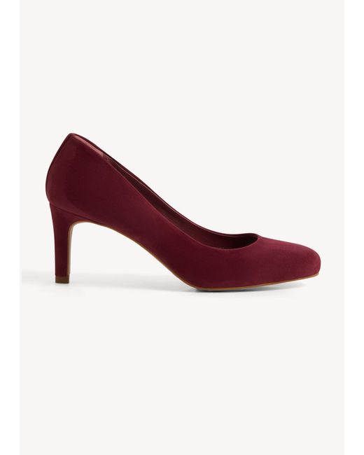 Hobbs Red Lizzie Suede Courts