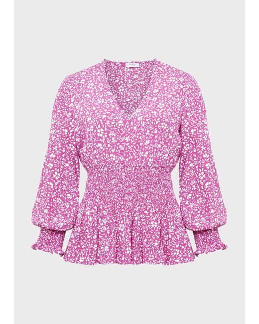 Hobbs Pink Samira Floral Blouse
