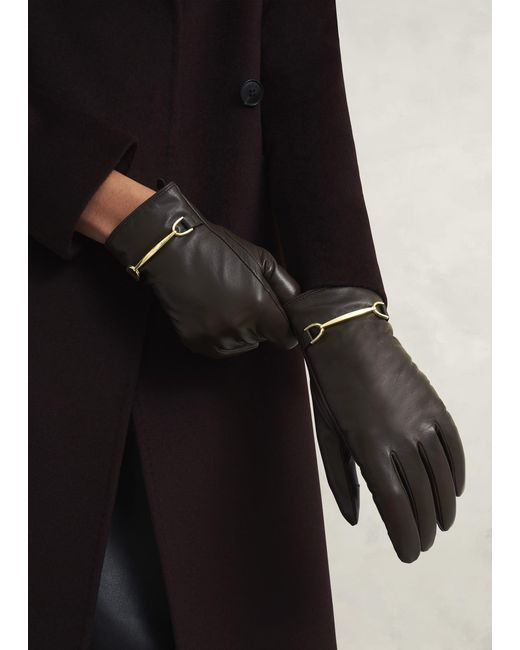 Hobbs Gray Tara Leather Gloves