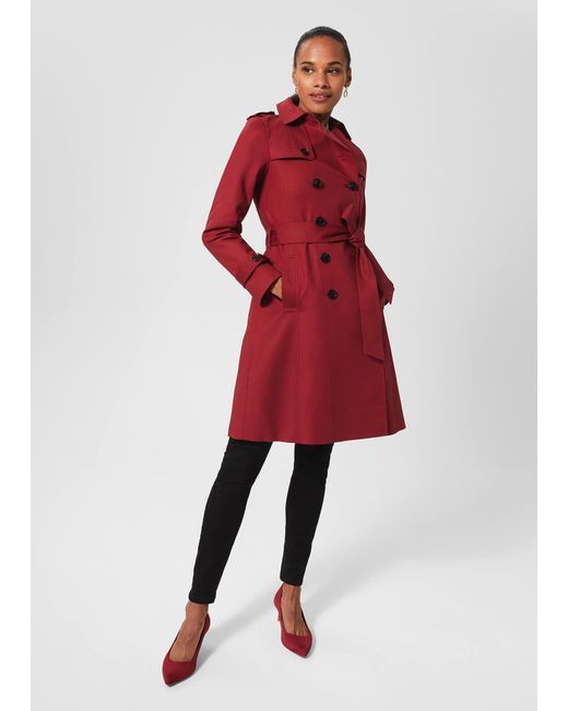 Hobbs Red Petite Saskia Trench