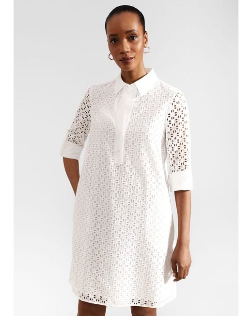 Hobbs White Petite Marciella Dress