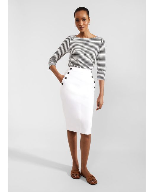 Hobbs Gray Anita Skirt With Cotton