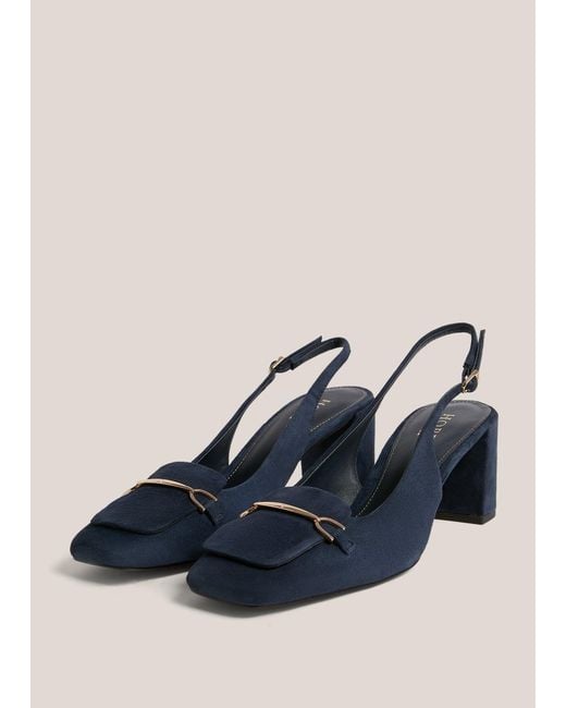 Hobbs Blue Jaida Slingback Shoes