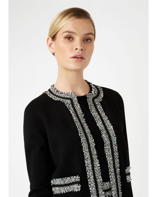 Hobbs Denim Black 'frankie' Cardigan - Lyst