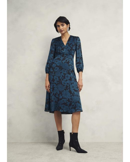 Hobbs Blue Romina Dress