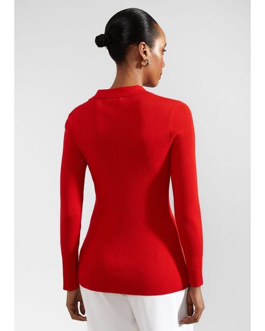 Hobbs Red Blanche Cardigan