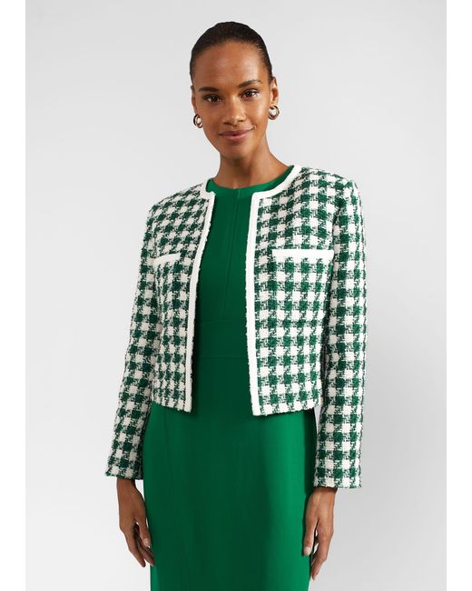 Hobbs Green Genevieve Cotton Blend Jacket