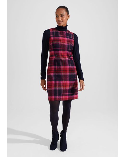 Hobbs Red Sariah Wool Dress