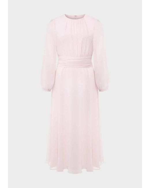 Hobbs Pink Arianne Fit And Flare Dress