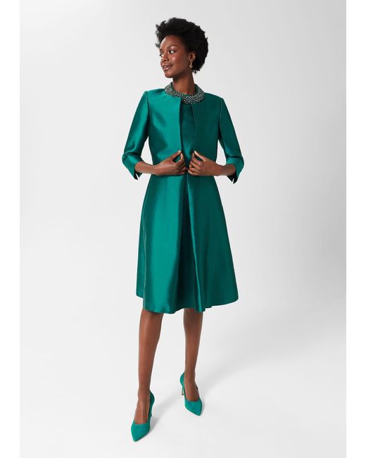 Hobbs Green Christie Silk Blend Jacket