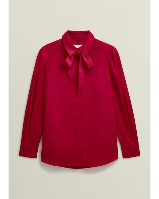 Hobbs Red Ruby Blouse